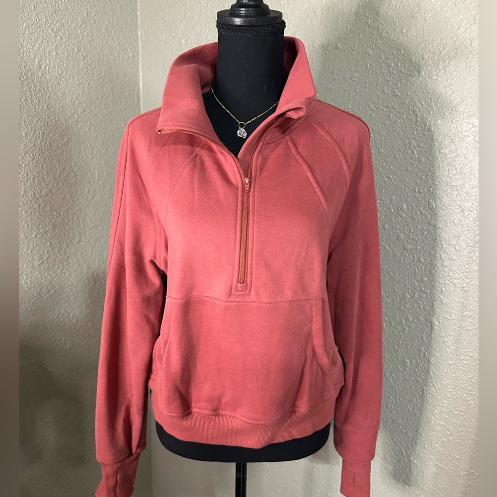 NWT Savannah 1/4 Zip Sweatshirt‎ in autumn rose